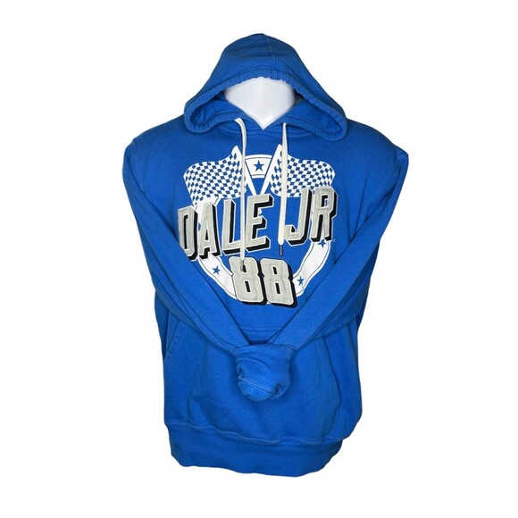 Nascar Dale Earnhardt Jr Hoodie Hooded Sweatshirt Royal Blue Embroidered 88 XL - Picture 1 of 7